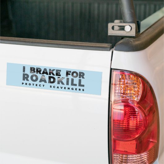 I Rem voor Roadkill (douaneachtergrond) Bumpersticker (Op Truck)