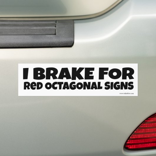 I Rem voor rode signalen Novelty Fun Slogan Bumpersticker (Op auto)