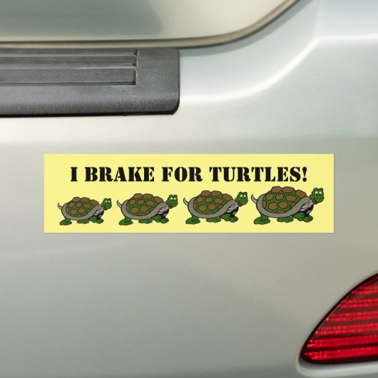 I Rem voor schildpadden Bumpersticker (Op auto)