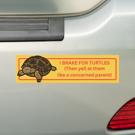 I Rem voor schildpadden Bumpersticker (Op auto)