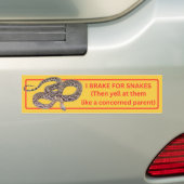 I Rem voor slangen Bumpersticker (Op auto)