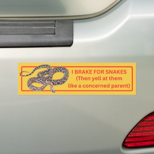I Rem voor slangen Bumpersticker (Op auto)