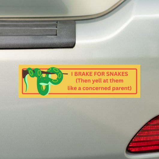 I Rem voor slangen Bumpersticker (Op auto)