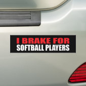 I Rem voor softbalspelers Bumpersticker (Op auto)