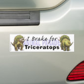 I Rem voor Triceratops Bumpersticker (Op auto)