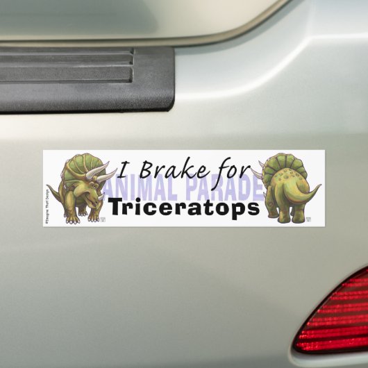 I Rem voor Triceratops Bumpersticker (Op auto)