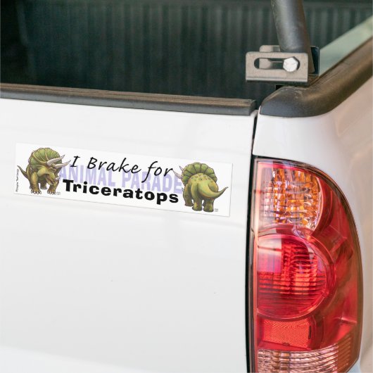 I Rem voor Triceratops Bumpersticker (Op Truck)