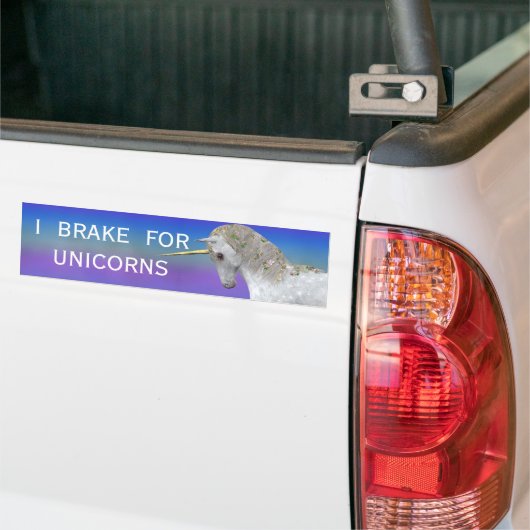 I Rem voor Unicorns Bumpersticker (Op Truck)