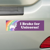 I Rem voor Unicorns Bumpersticker (Op auto)