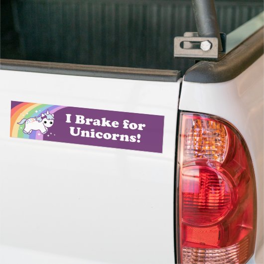 I Rem voor Unicorns Bumpersticker (Op Truck)