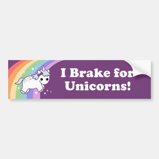I Rem voor Unicorns Bumpersticker (Voorkant)