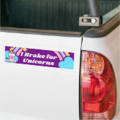 I Rem voor Unicorns Bumpersticker (Op Truck)