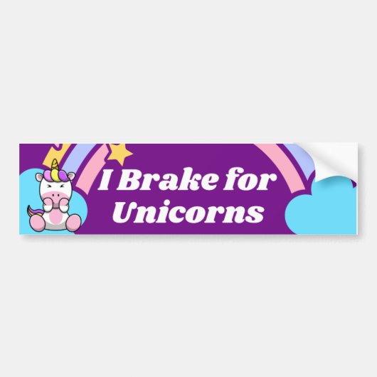 I Rem voor Unicorns Bumpersticker (Voorkant)
