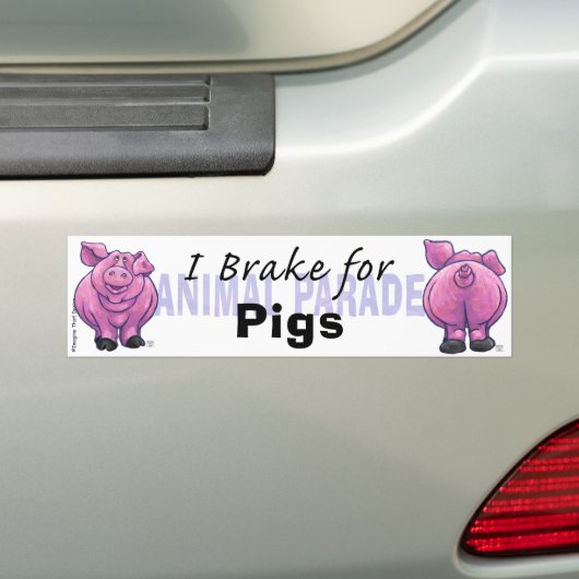 I Rem voor varkens Bumpersticker (Op auto)