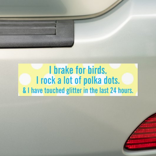 I rem voor vogels bumpersticker (Op auto)