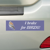 I rem voor vogels - Waterverf van de vogelstand Bumpersticker (Op auto)