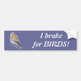 I rem voor vogels - Waterverf van de vogelstand Bumpersticker