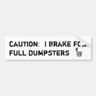 I rem voor volledige dumpers bumpersticker