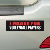 I Rem voor volleybalspelers Bumpersticker (Op auto)