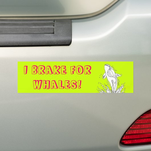 I Rem voor walvissen Bumpersticker (Op auto)