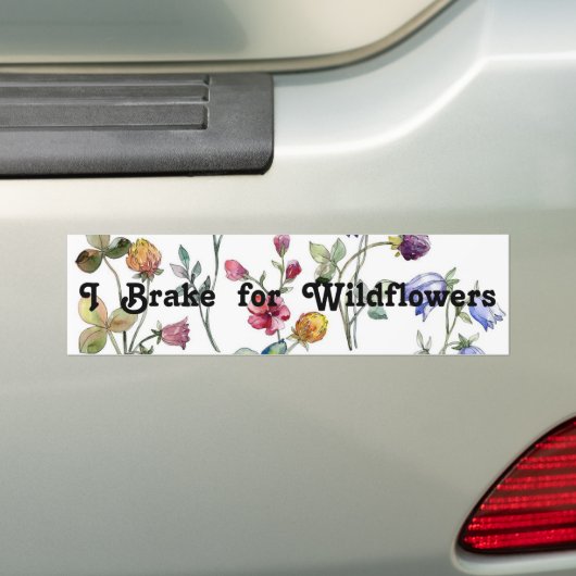 I Rem voor wilde bloemen Bumpersticker (Op auto)