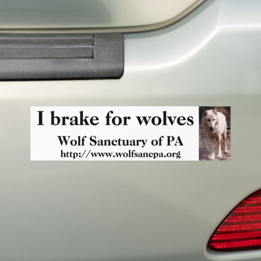 I rem voor wolven bumpersticker (Op auto)
