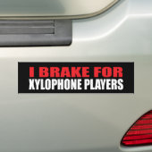 I Rem voor Xylophorespelers Bumpersticker (Op auto)