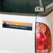 I rem voor zonsondergangen met bumpersticker (Op Truck)