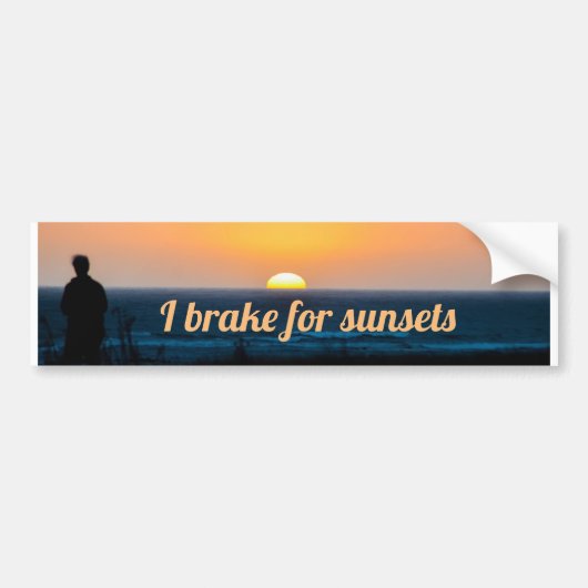 I rem voor zonsondergangen met bumpersticker (Voorkant)
