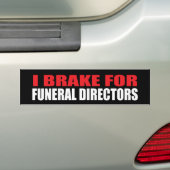 I remmen voor begrafenisondernemers bumpersticker (Op auto)