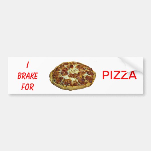 I remmen voor Bumpersticker van Pizza (Voorkant)