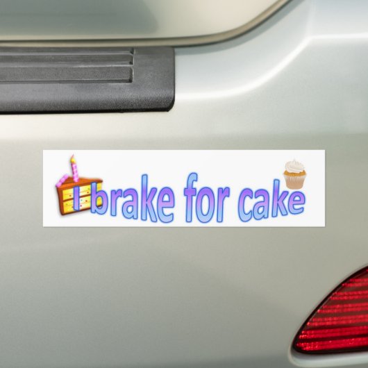 I remmen voor cake bumpersticker (Op auto)