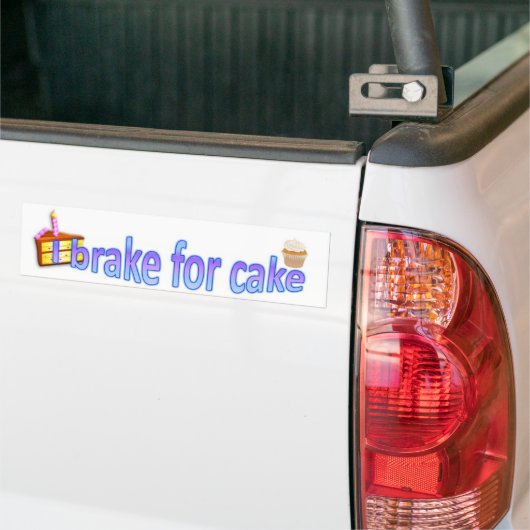I remmen voor cake bumpersticker (Op Truck)