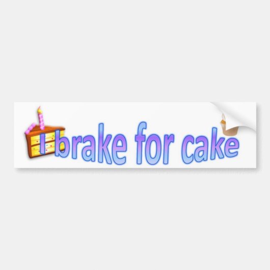 I remmen voor cake bumpersticker (Voorkant)