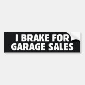 I remmen voor garageverkoop bumpersticker (Voorkant)