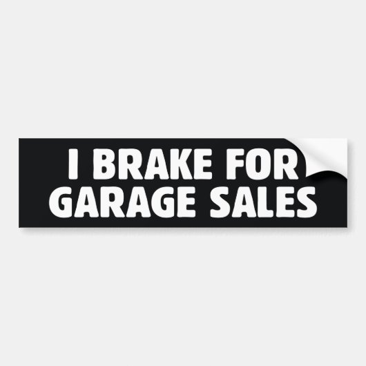 I remmen voor garageverkoop bumpersticker (Voorkant)