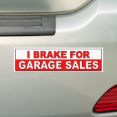 I remmen voor garageverkoop bumpersticker (Op auto)