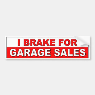 I remmen voor garageverkoop bumpersticker