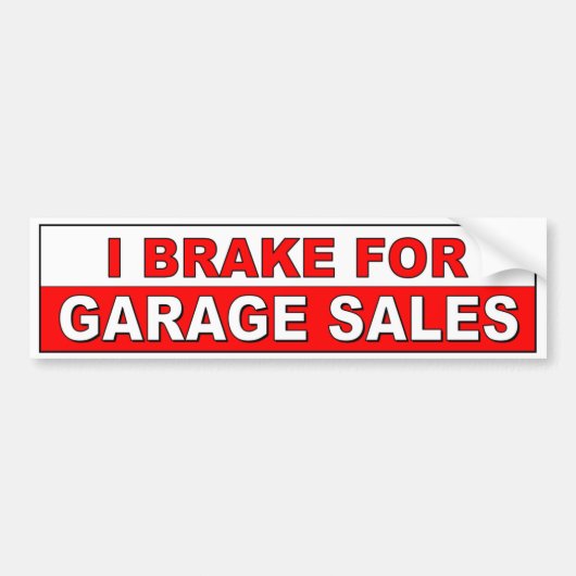 I remmen voor garageverkoop bumpersticker (Voorkant)