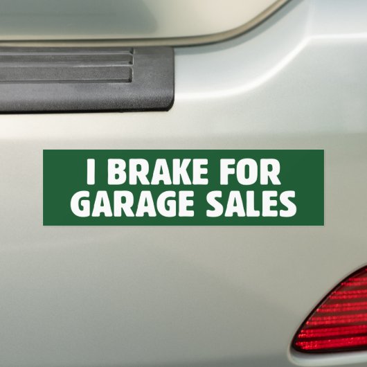 I remmen voor garageverkoop bumpersticker (Op auto)