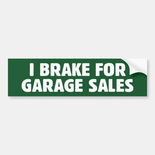 I remmen voor garageverkoop bumpersticker (Voorkant)