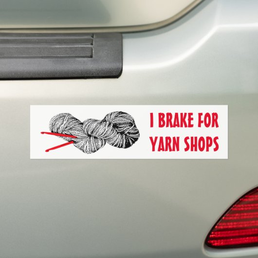 I remmen voor garen bumpersticker (Op auto)