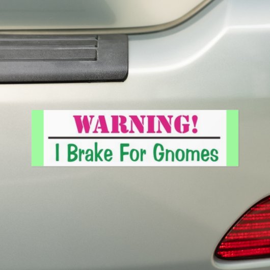 I remmen voor gnomen bumpersticker (Op auto)