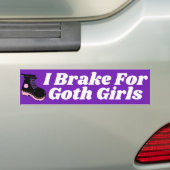 I remmen voor Gothic meisjes Bumpersticker (Op auto)