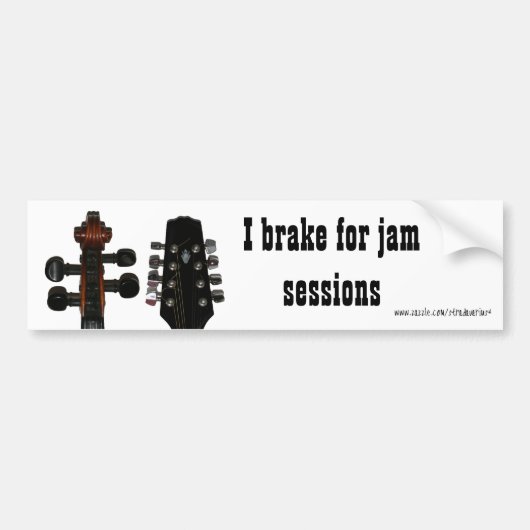 I remmen voor Jam Sessions Bumpersticker (Voorkant)
