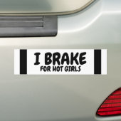 I remmen voor warme meisjes bumpersticker (Op auto)