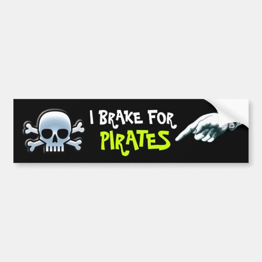 "I remt voor piraten" Bumpersticker (Voorkant)