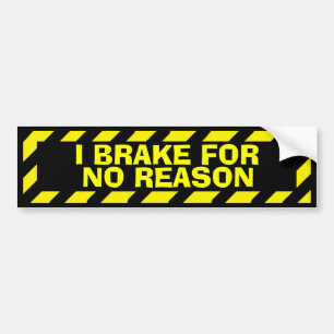 I remt zonder reden gele waarschuwingssticker bumpersticker