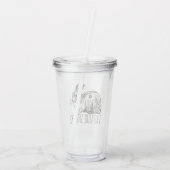 I Require Snacks Cute Bunny Rabbit Acryl Drinkbeker (Achterkant)