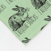 I Require Snacks Cute Bunny Rabbit Fleece Deken (Hoek)